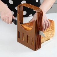 Foldable Bread Slicer Loaf Cutting Mold with 4 Thickness